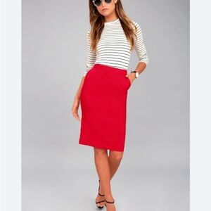 Women’s Vince Camuto Vibrant Red Pencil Skirt